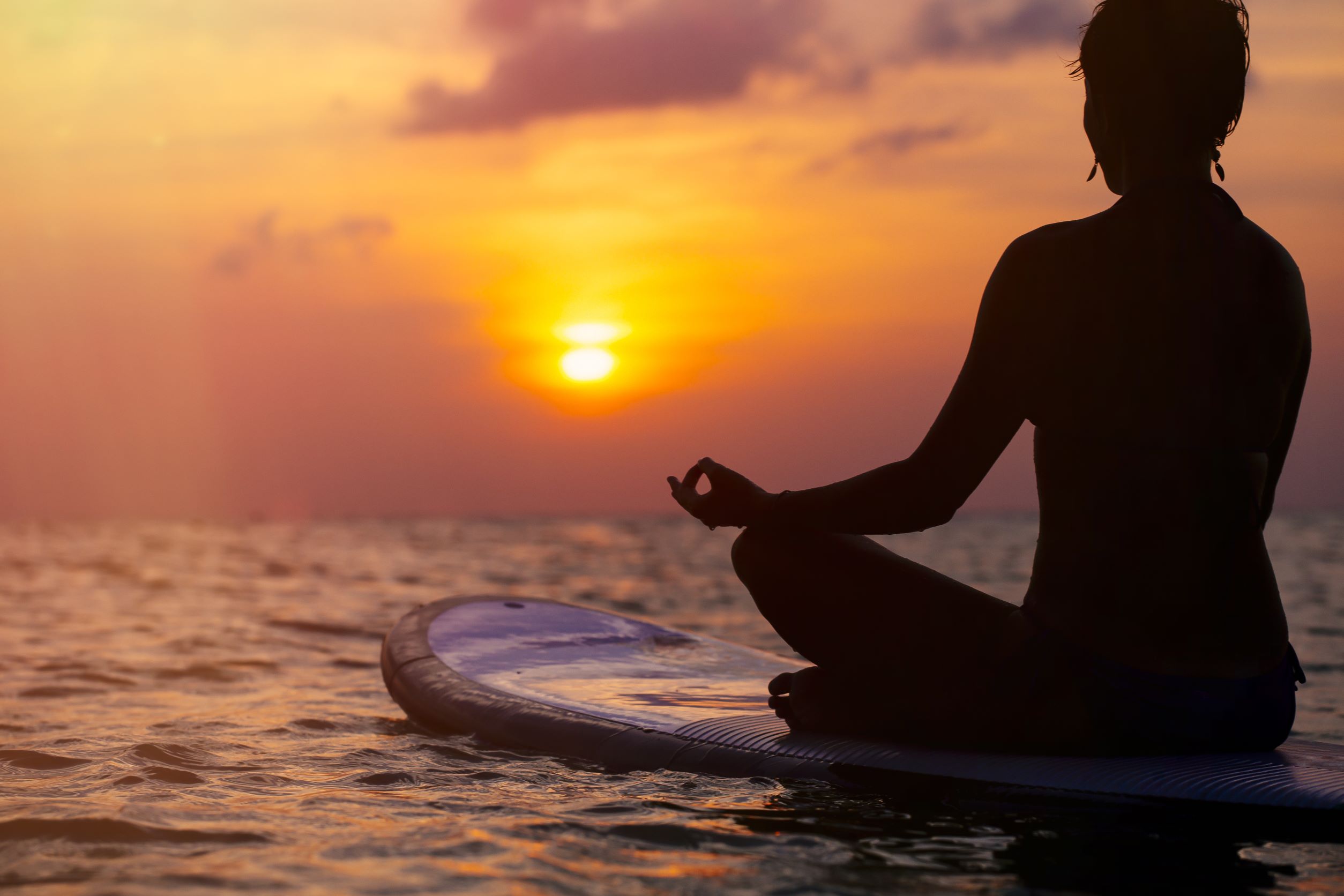 meditácia na paddleboarde