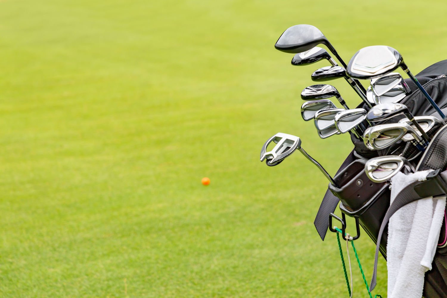 golf bag with golf clubs