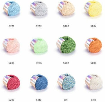 Fios para tricotar Yarn Art Baby Cotton Multicolor 5201 Blue White - 3