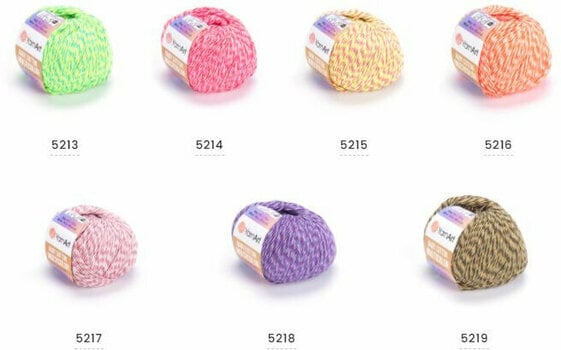 Fios para tricotar Yarn Art Baby Cotton Multicolor 5201 Blue White - 4