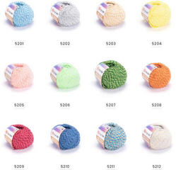 Przędza dziewiarska Yarn Art Baby Cotton Multicolor 5215 Pink Green Przędza dziewiarska - 2