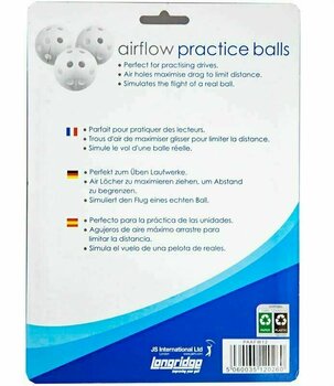 Golfový míček Longridge White Airflow Balls 12 Pack White - 3