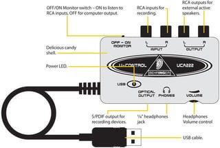USB Audio Interface Behringer UCA 222 U-CONTROL USB Audio Interface - 3