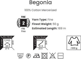 Pletilna preja Yarn Art Begonia 4917 Baby Blue Pletilna preja - 4