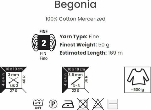 Плетива прежда Yarn Art Begonia 6332 Green Плетива прежда - 5