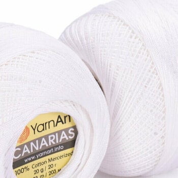 Hæklet garn Yarn Art Canarias 1000 Optic White - 2