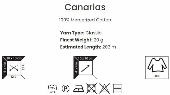 Kvačkanje preje
 Yarn Art Canarias 1000 Optic White - 4