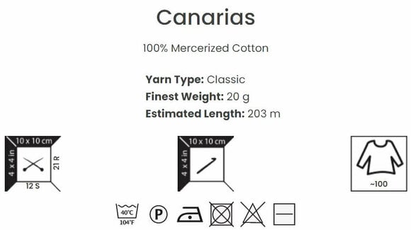 Háčkovací příze Yarn Art Canarias 1000 Optic White - 4