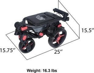 Manual Golf Trolley Axglo Tri-360 V2 3-Wheel SET Grey/Grey Manual Golf Trolley - 6
