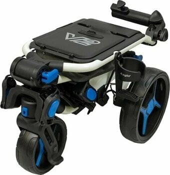 Ръчна количка за голф Axglo Tri-360 V2 3-Wheel SET White/Blue Ръчна количка за голф - 2