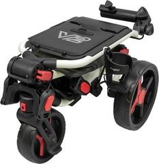 Manuální golfové vozíky Axglo Tri-360 V2 3-Wheel SET White/Red Manuální golfové vozíky - 1