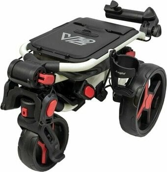 Wózek golfowy ręczny Axglo Tri-360 V2 3-Wheel SET White/Red Wózek golfowy ręczny - 2