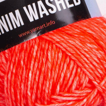 Knitting Yarn Yarn Art Denim Washed 913 Neon Orange Knitting Yarn - 2
