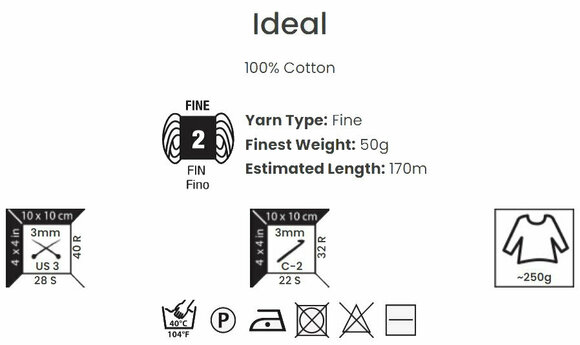 Pređa za pletenje Yarn Art Ideal 229 Light Pink - 5