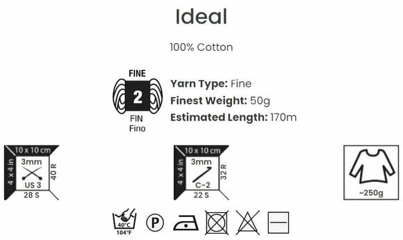 Stickgarn Yarn Art Ideal 233 Beige - 5