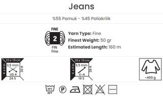 Strickgarn Yarn Art Jeans 53 Black Strickgarn - 5