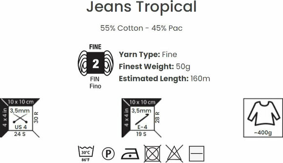 Strickgarn Yarn Art Jeans Tropical 610 Multi - 4