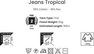Pletilna preja Yarn Art Jeans Tropical 616 Multi Pletilna preja - 3