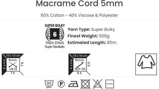 Touw Yarn Art Macrame Cord 5 mm 5 mm 85 m 763 Touw - 4