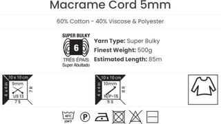 Touw Yarn Art Macrame Cord 5 mm 5 mm 85 m 767 Touw - 4