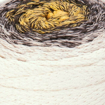 Cable Yarn Art Macrame Cotton Spectrum 1301 Beige Yellow Cable - 2