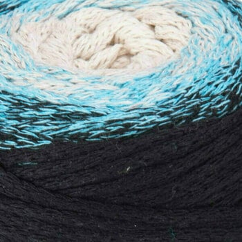 Cord Yarn Art Macrame Cotton Spectrum 1310 Black Blue - 2