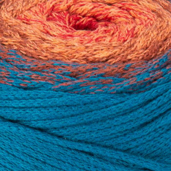 Cord Yarn Art Macrame Cotton Spectrum 1317 Orange Blue - 2