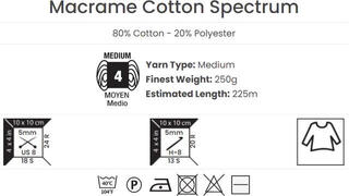 Touw Yarn Art Macrame Cotton Spectrum 225 m 1326 Neon Green Touw - 3