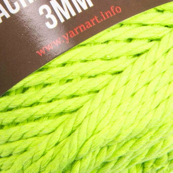 юта Yarn Art Macrame Rope 3 mm 3 mm 801 Neon Yellow - 2
