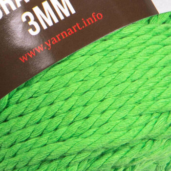 Sladd Yarn Art Macrame Rope 3 mm 3 mm 802 Neon Green - 2