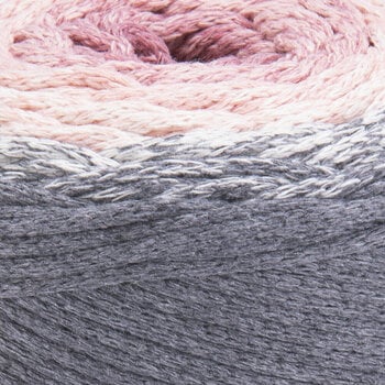 Konac Yarn Art Macrame Cotton Spectrum 1306 Pink Grey - 2