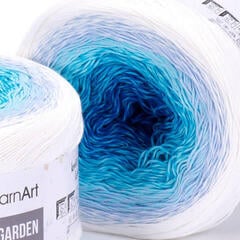 Strickgarn Yarn Art Rose Garden 305 White Blue Strickgarn - 1