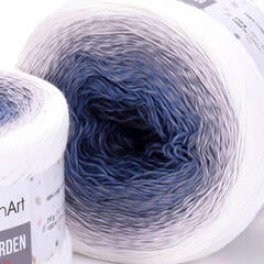 Strickgarn Yarn Art Rose Garden 306 White Grey Strickgarn - 1
