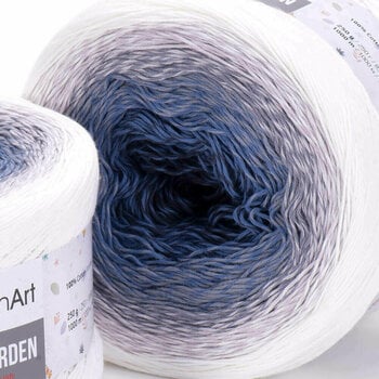Fil à tricoter Yarn Art Rose Garden 306 White Grey - 2
