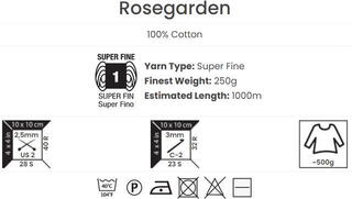 Strickgarn Yarn Art Rose Garden 306 White Grey Strickgarn - 3