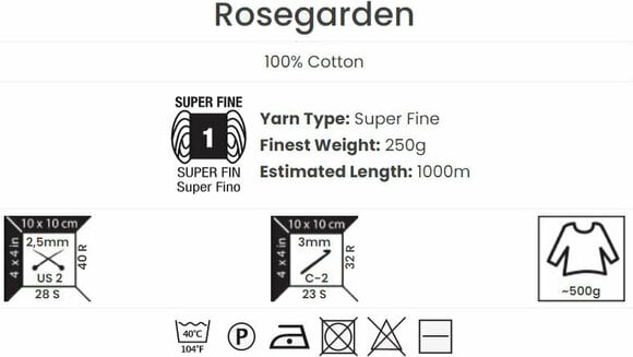 Kötőfonal Yarn Art Rose Garden 306 White Grey - 4
