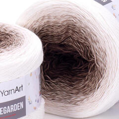 Strickgarn Yarn Art Rose Garden 308 Brown White Strickgarn - 1