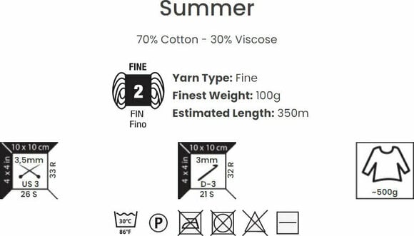 Kötőfonal Yarn Art Summer Kötőfonal 43 Lavender - 4