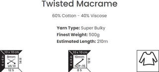 Touw Yarn Art Twisted Macrame 210 m 800 Touw - 2