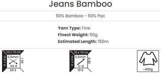Strickgarn Yarn Art Jeans Bamboo 101 White Strickgarn - 4