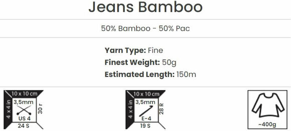 Pletací příze Yarn Art Jeans Bamboo 139 Dark Green Pletací příze - 5