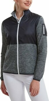 Pulover s kapuco/Pulover Footjoy Full-Zip Space Dye Navy XS - 3
