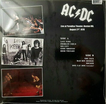 LP AC/DC - Paradise Theater Boston Ma August 21st 1978 (Blue Vinyl) (LP) - 4