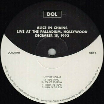 Vinyl Record Alice in Chains - Live At The Palladium / Hollywood (White Vinyl) (LP) - 3