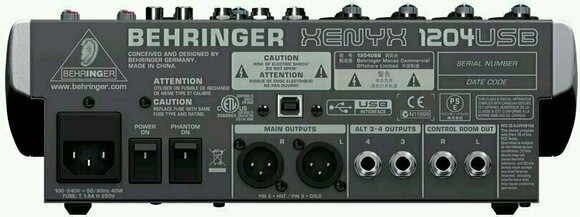 Mixer Analogico Behringer XENYX 1204 USB - 2