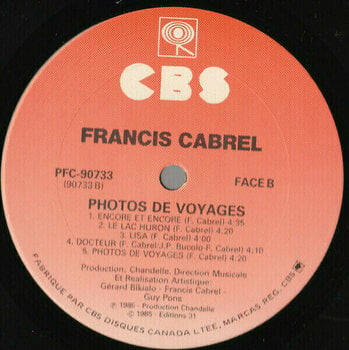 Disco de vinilo Francis Cabrel - Photos De Voyages (LP) Disco de vinilo - 2