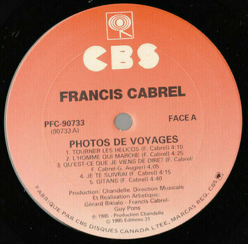 Vinyl Record Francis Cabrel - Photos De Voyages (LP) - 3