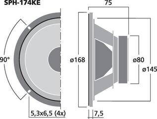 Stredový reproduktor Monacor SPH-174KE Stredový reproduktor - 2