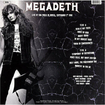 Disque vinyle Megadeth - Sao Paulo Do Brasil September 2nd 1995 (White Vinyl) (LP) - 2