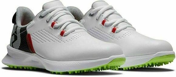 Dječje cipele za golf Footjoy Fuel White/Black/Lime 36,5 - 5